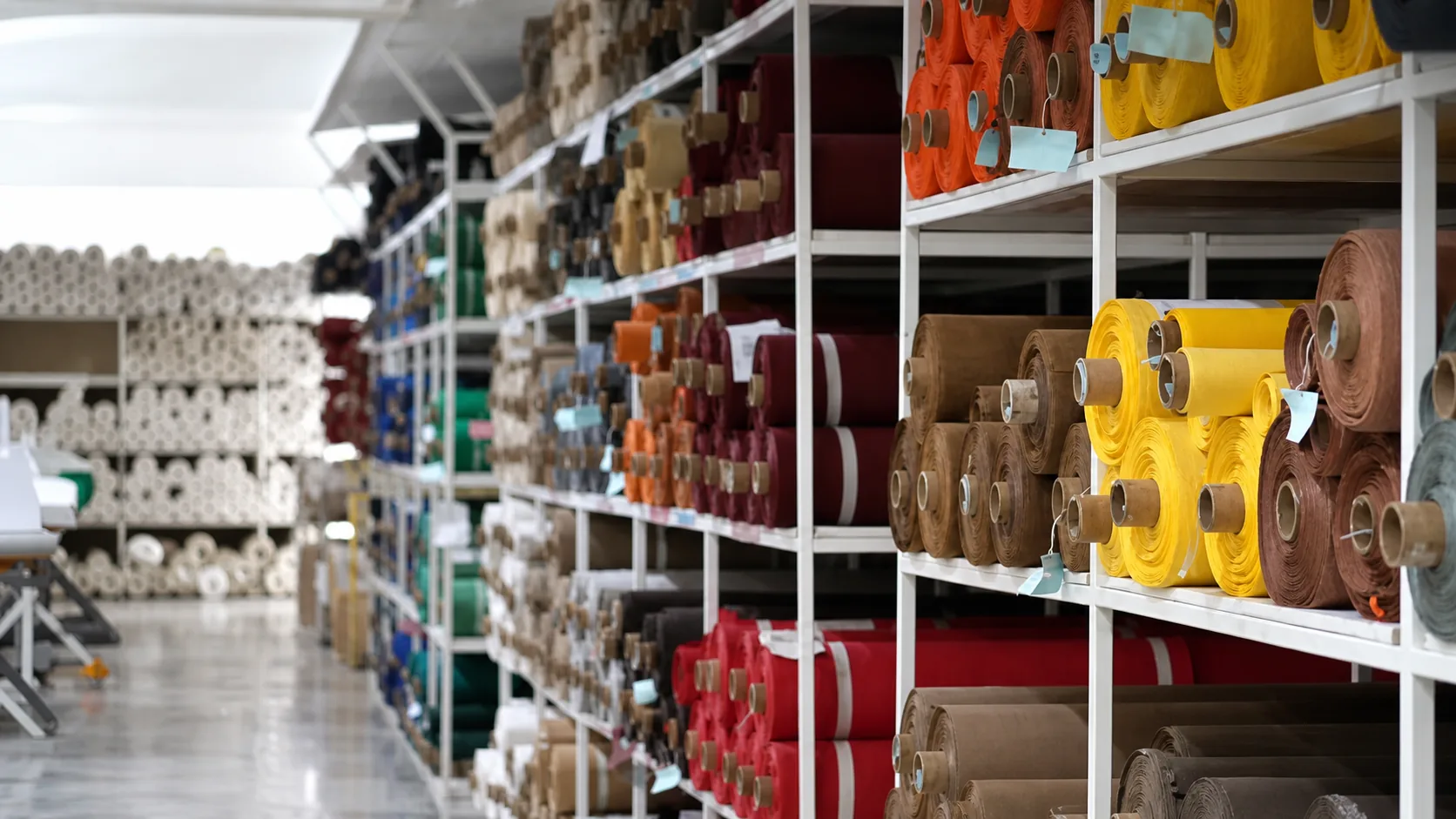 Organised rolls of sailmaking material