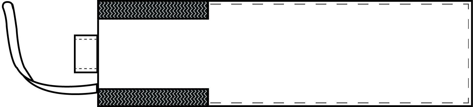 Velcro insert batten pocket