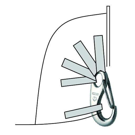 Fixed Wichard tack hook