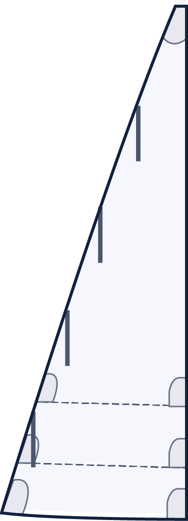 Mainsail with vertical battens