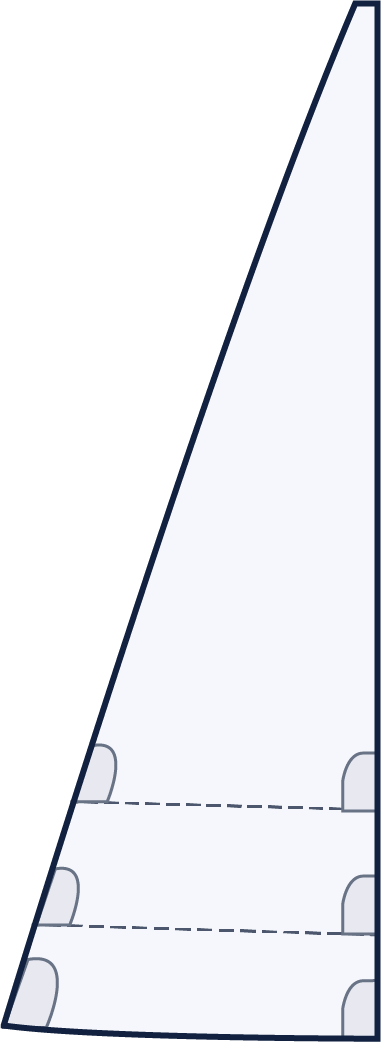 Mainsail with two reefs